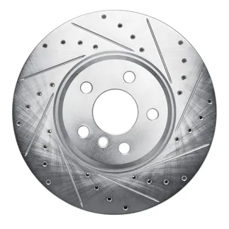 R1 Concepts EDZ-31171R Brake Rotor Drilled and Slotted Silver